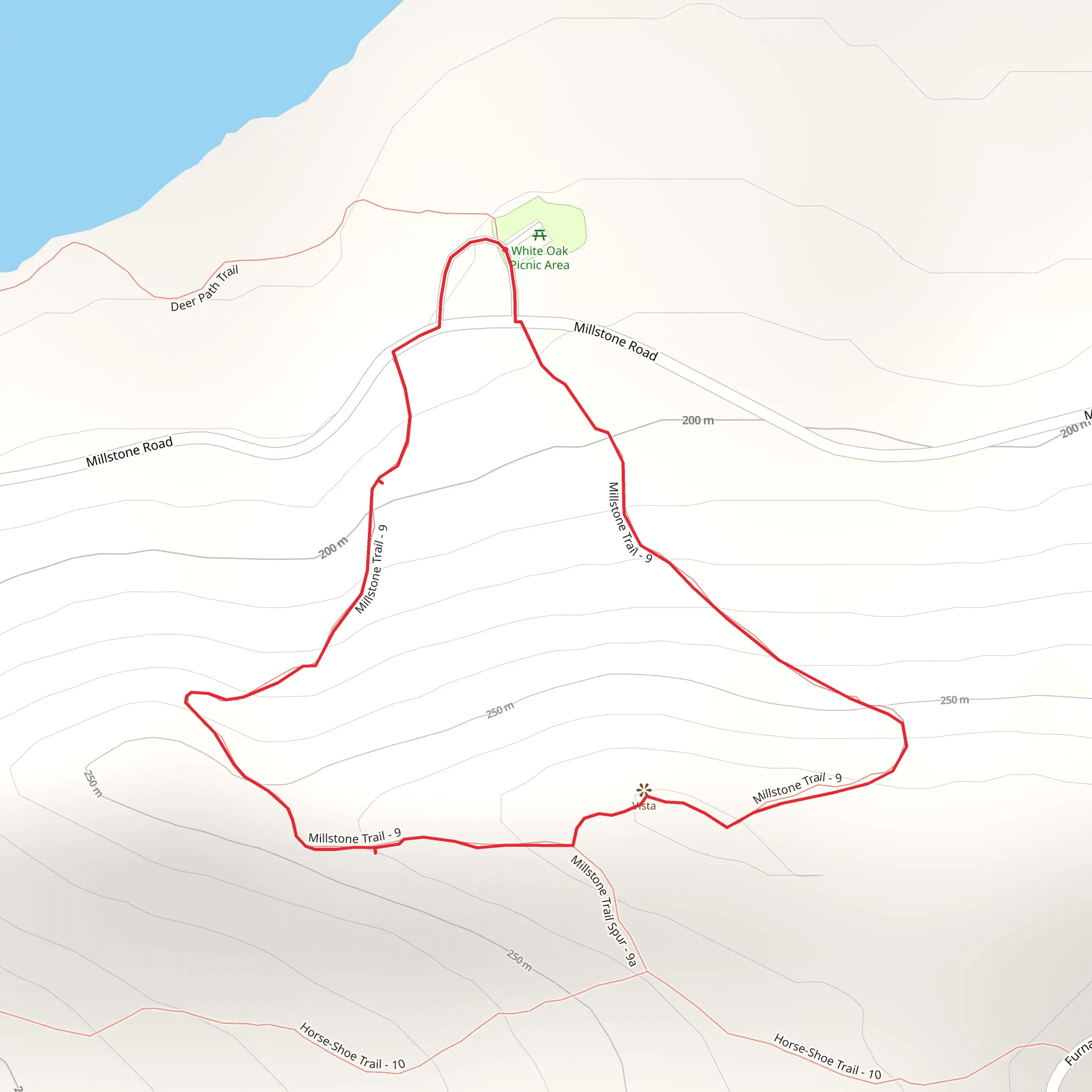 Millstone Loop Trail mobile static map