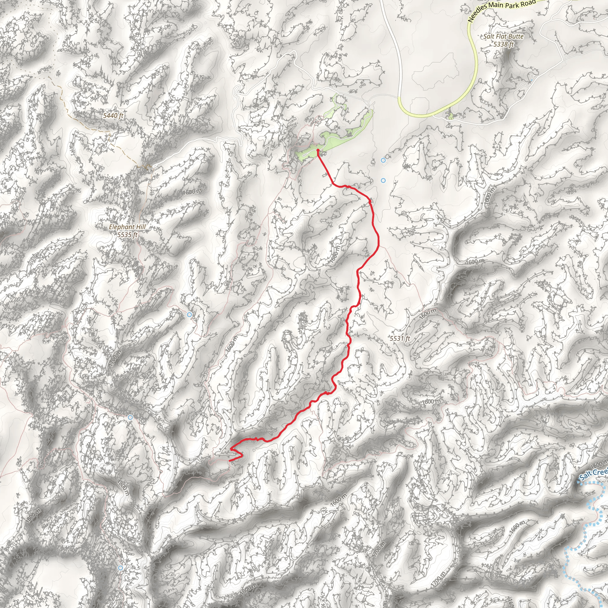 Wooden Shoe Canyon Trail mobile static map