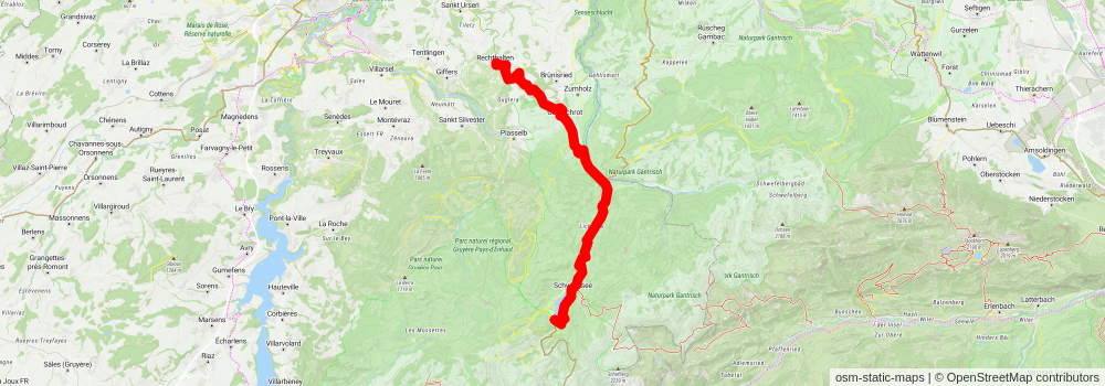 Freiburger Voralpenweg stage 2 Map