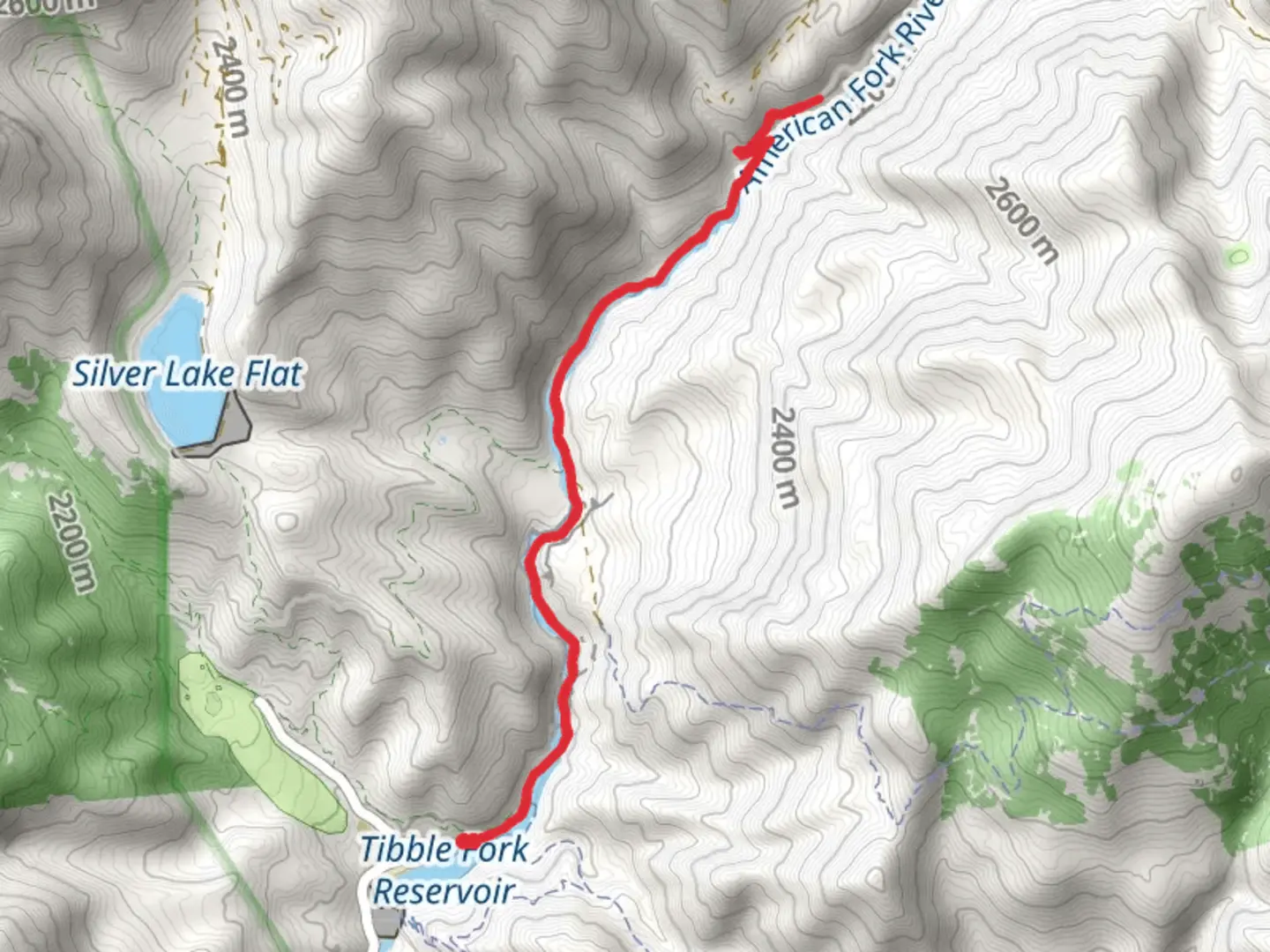 An image depicting the trail American Fork River Walk and its surrounding area.
