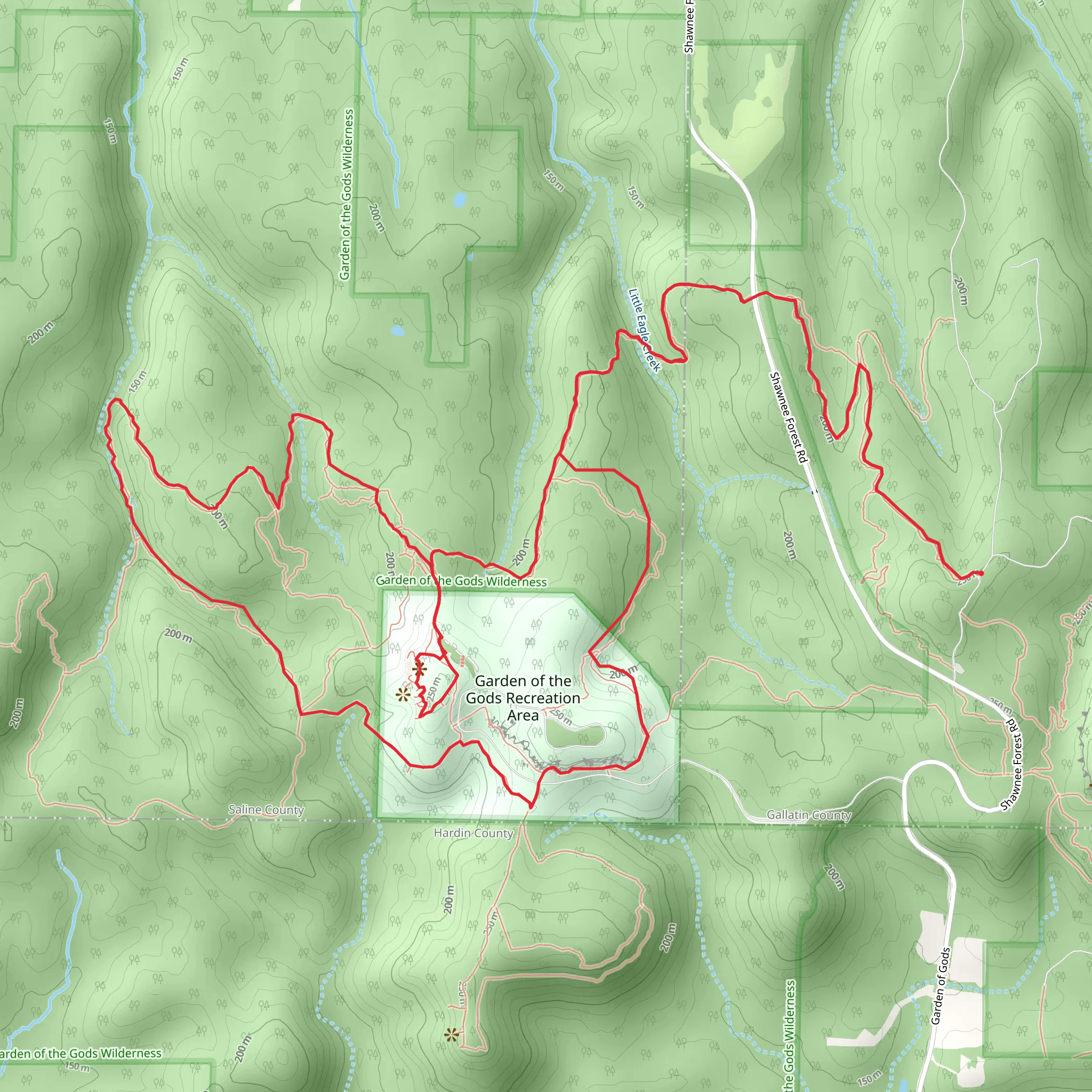 Garden Of the Gods Loop from Shawnee Forest Road mobile static map