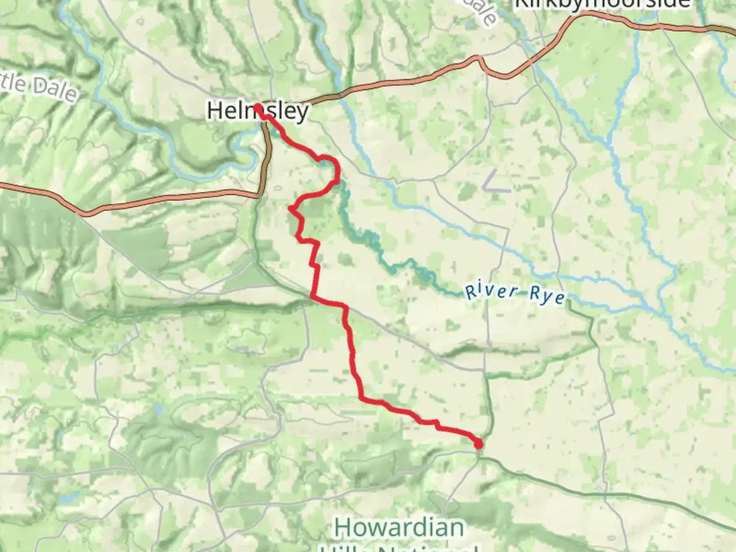 An image depicting the trail Helmsley to Hovingham Walk and its surrounding area.