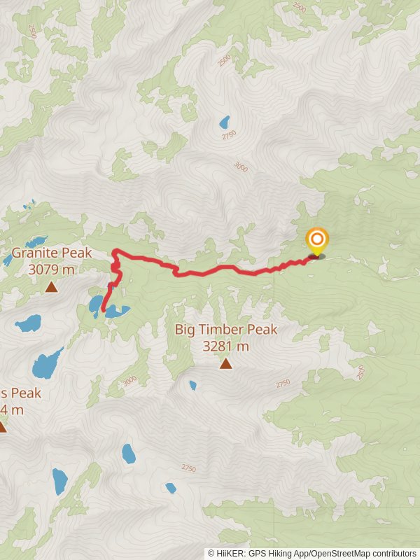Granite Lake and Blue Lake via Big Timber Creek