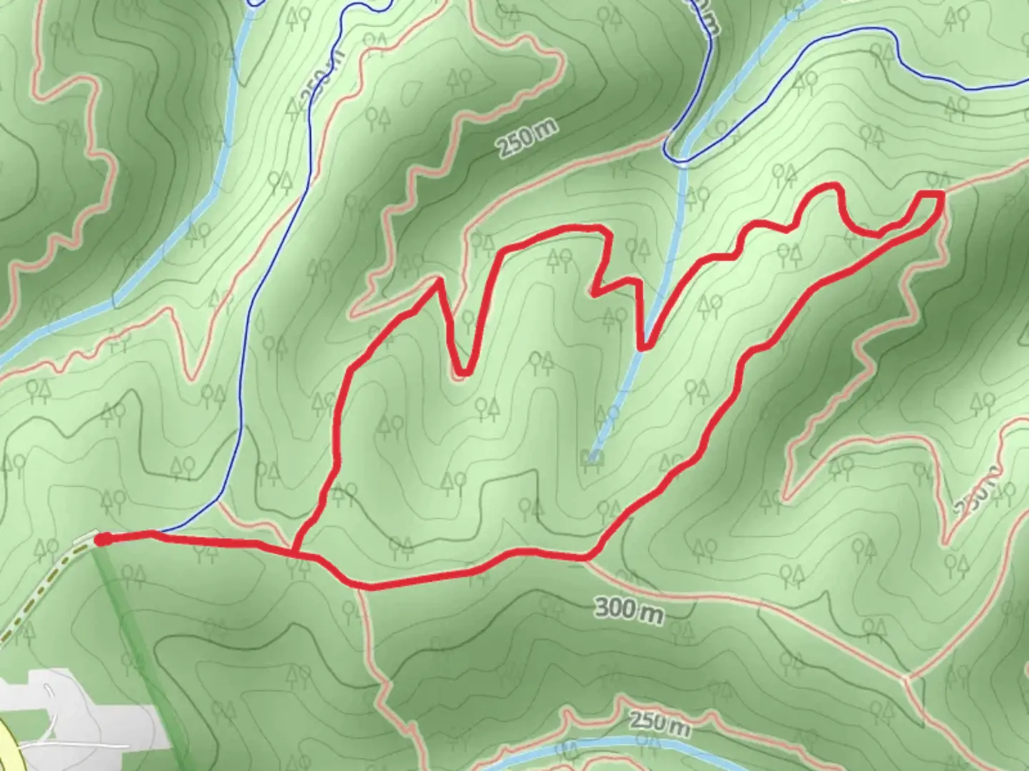 An image depicting the trail Ridge and Wildwood Loop Trail - Northwest Fireland 7 Road and its surrounding area.
