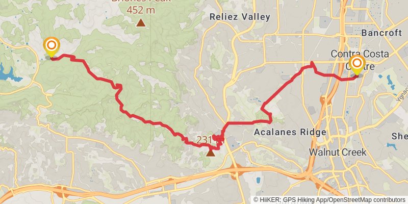 American Discovery Trail - California stage 27 Map