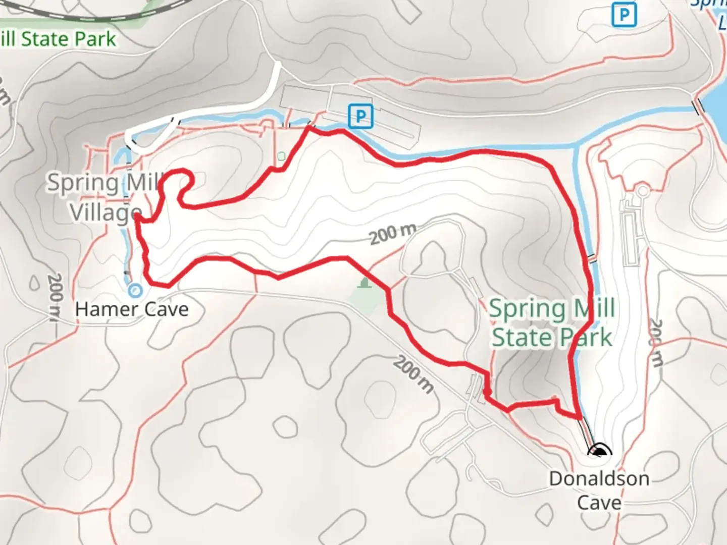 An image depicting the trail Hamer Cave - Historic Trail and its surrounding area.