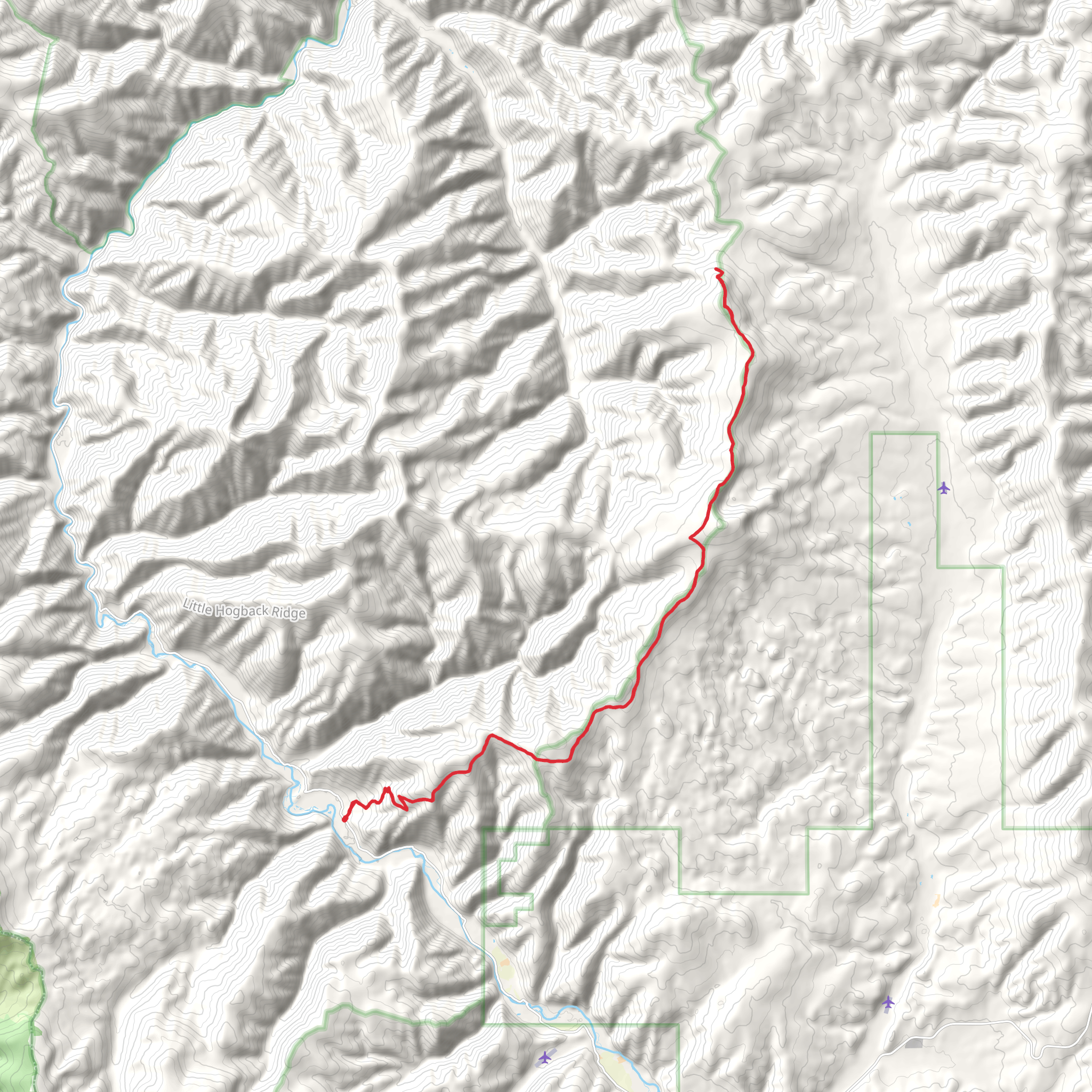 Sandstone Ridge Trail mobile static map