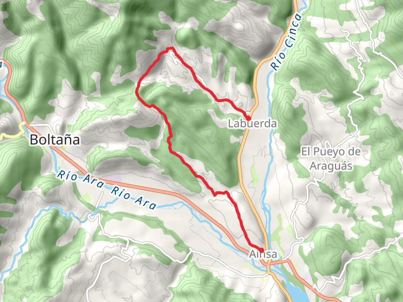 Ainsa - Labuerda PR HU 41 mobile static map