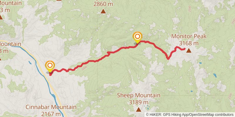 Cedar Creek Trail stage 3 Map