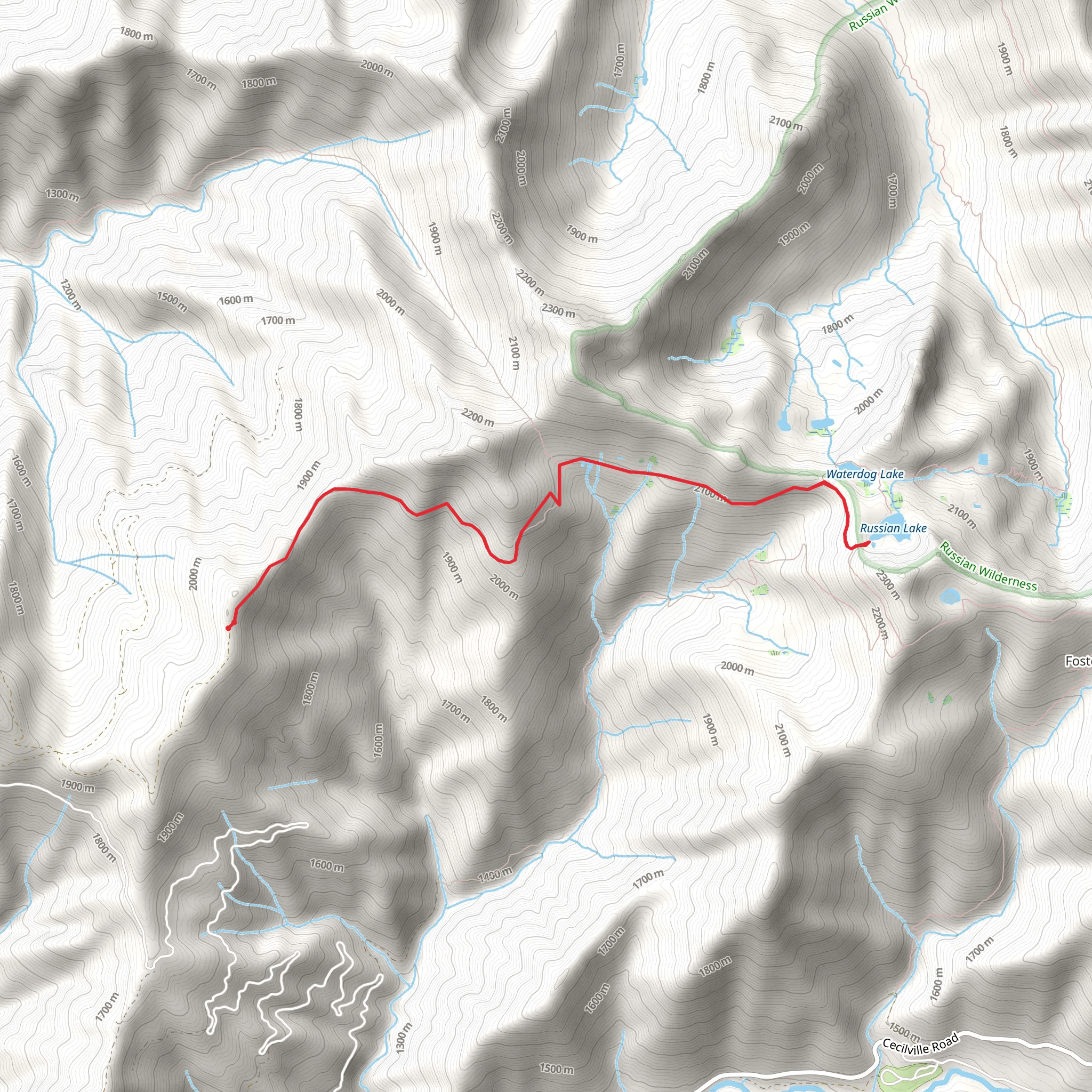 Russian Lake mobile static map