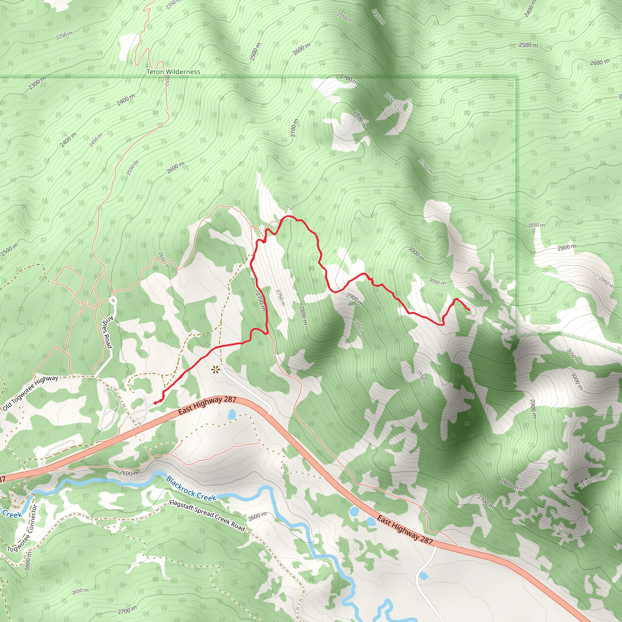 Togwotee Overlook mobile static map