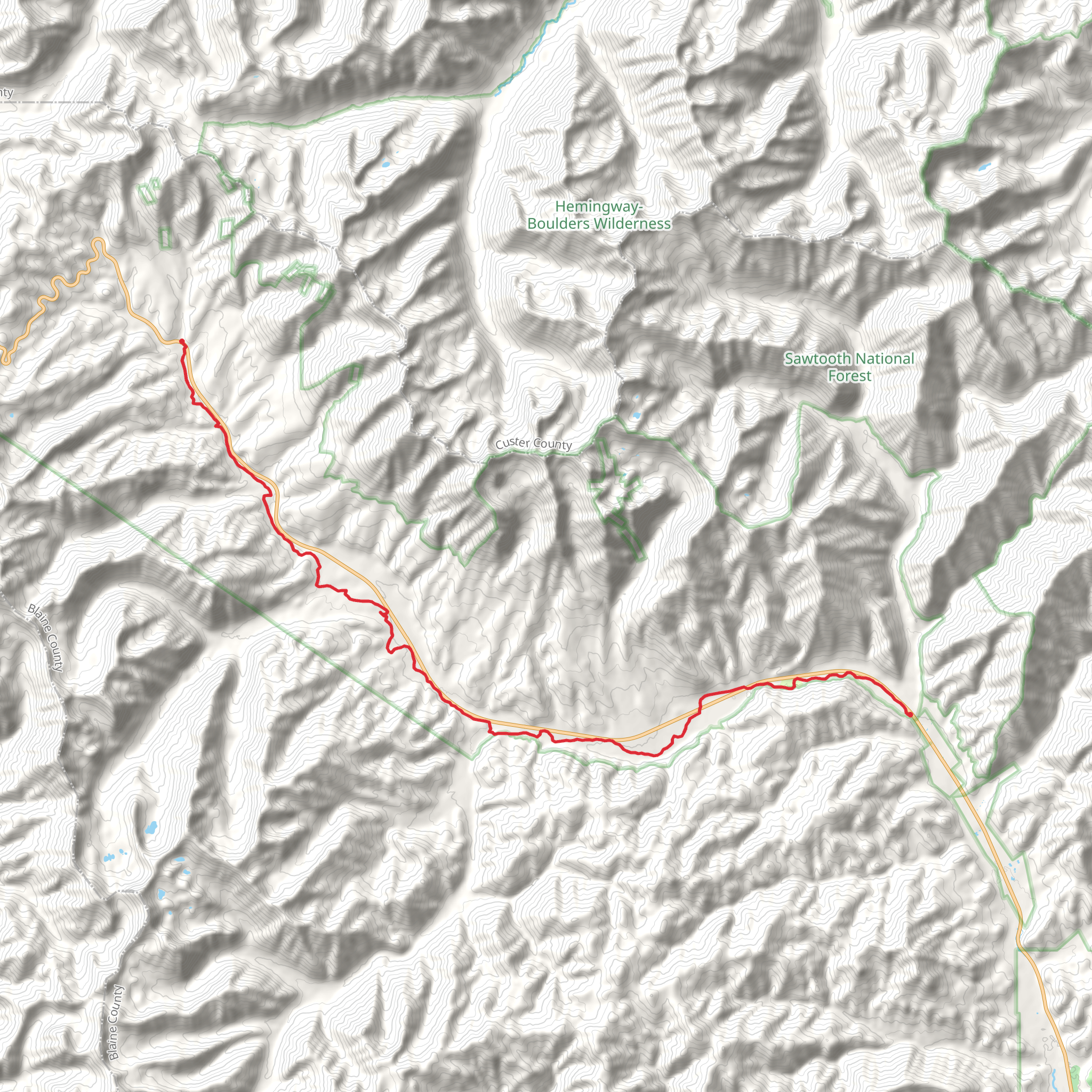 Harriman Trail mobile static map