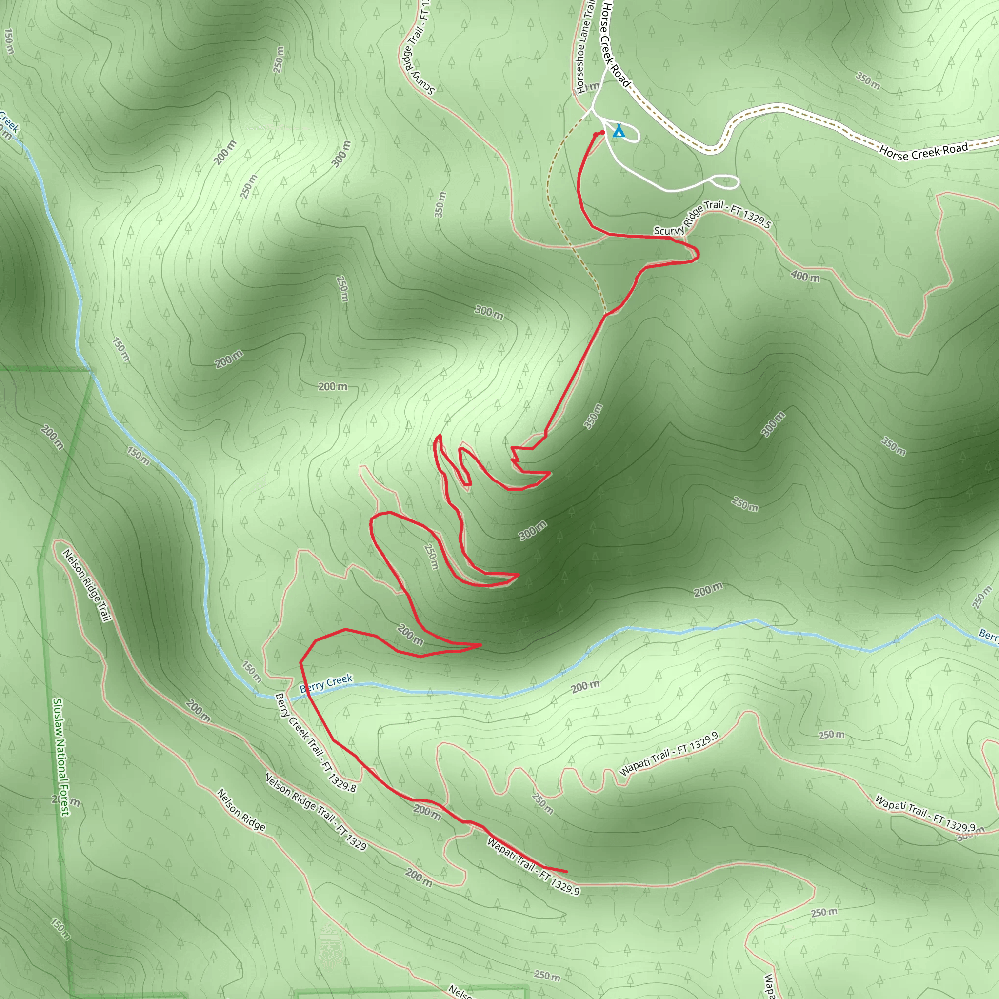 Berry Creek Trail mobile static map
