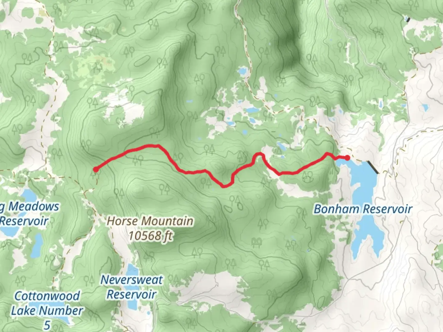 An image depicting the trail Bonham Trail and its surrounding area.