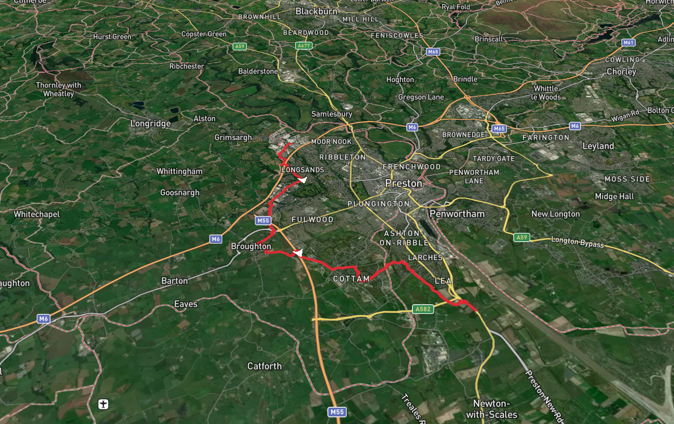 Fulwood Row to Lea Town Walk