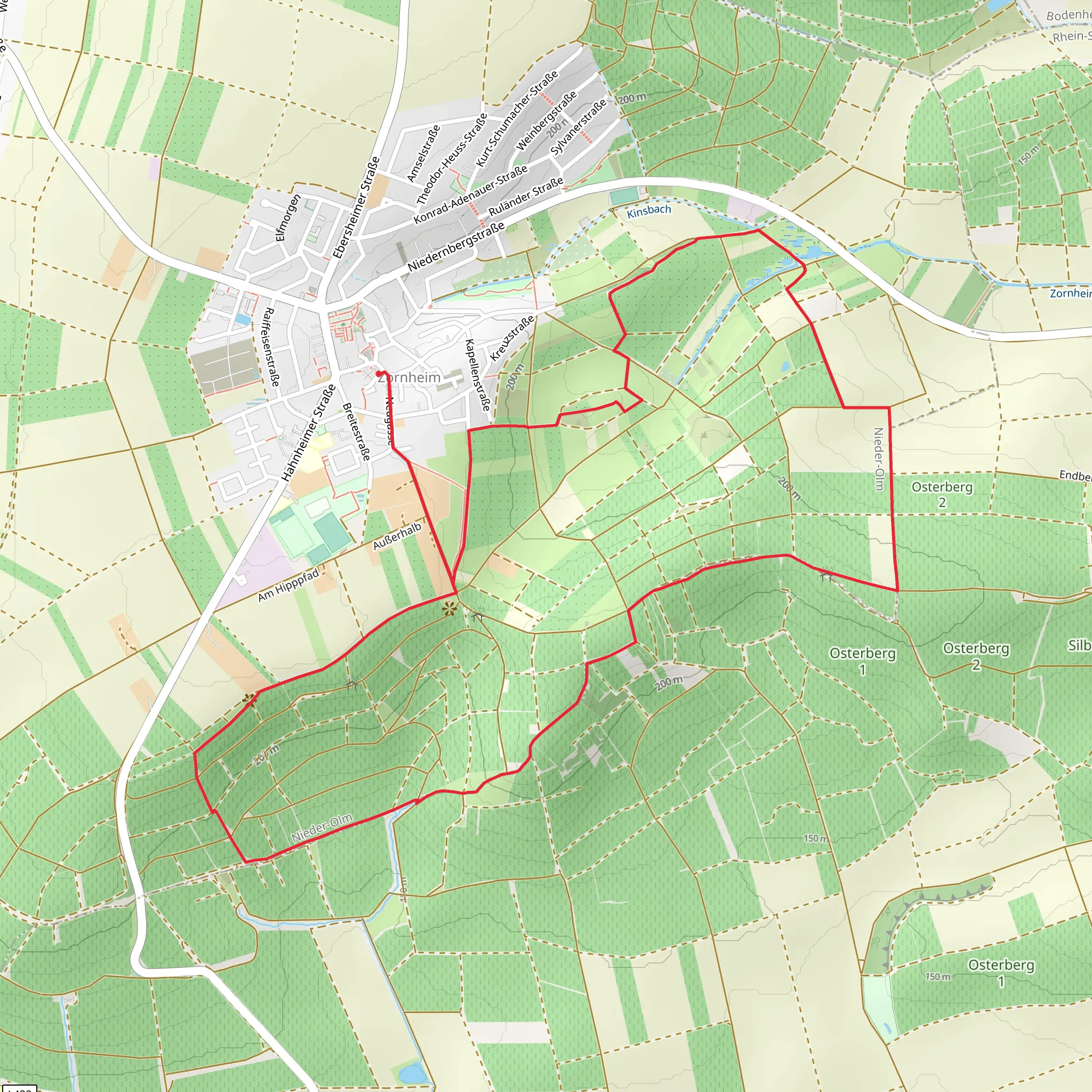 Hohberg via Hiwweltour Zornheimer Berg mobile static map