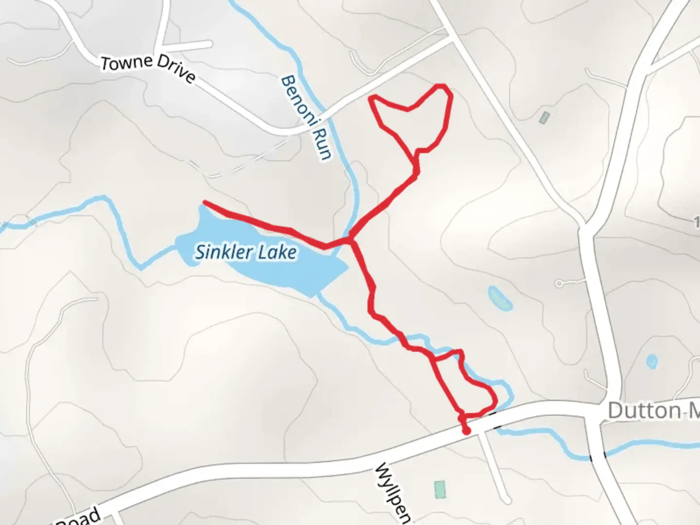 An image depicting the trail Sinkler Lake - Ridley Creek Loop and its surrounding area.