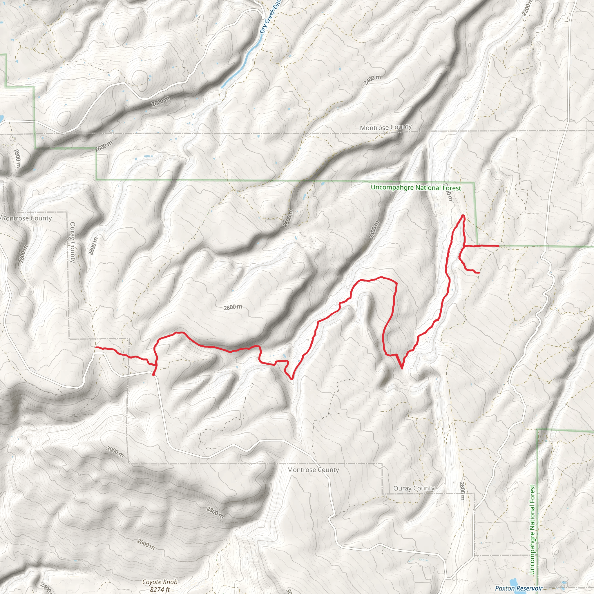 Spring Creek Trail mobile static map