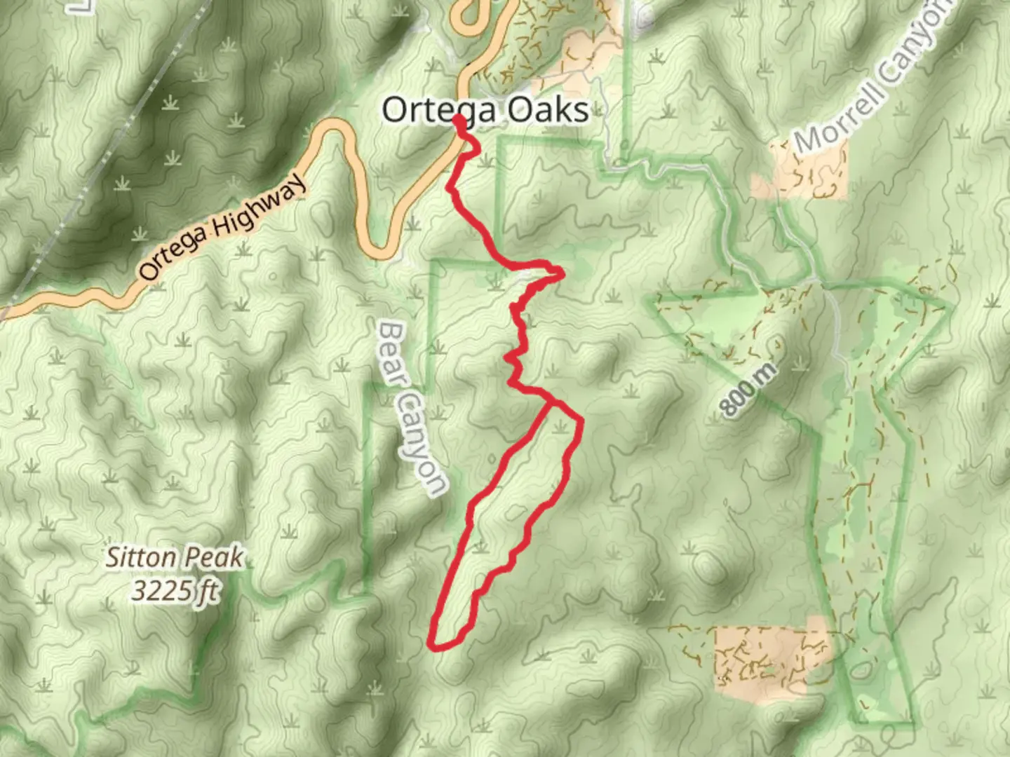An image depicting the trail Bear Canyon Trail and its surrounding area.