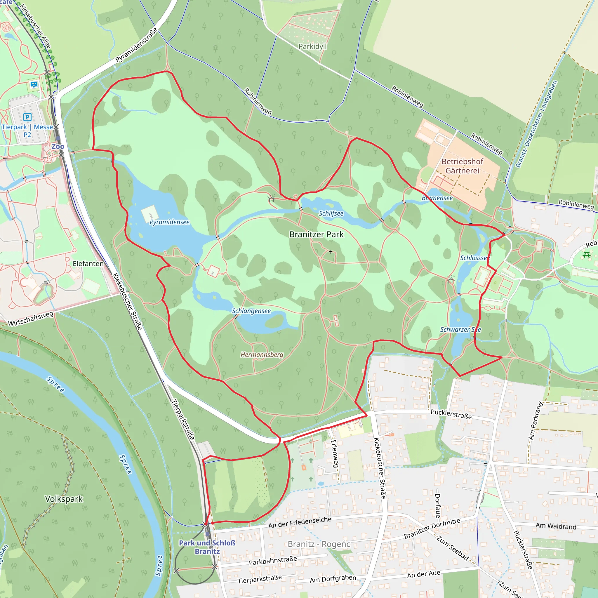 Pyramidensee, poetenhuegel and Schwarzer See Loop mobile static map