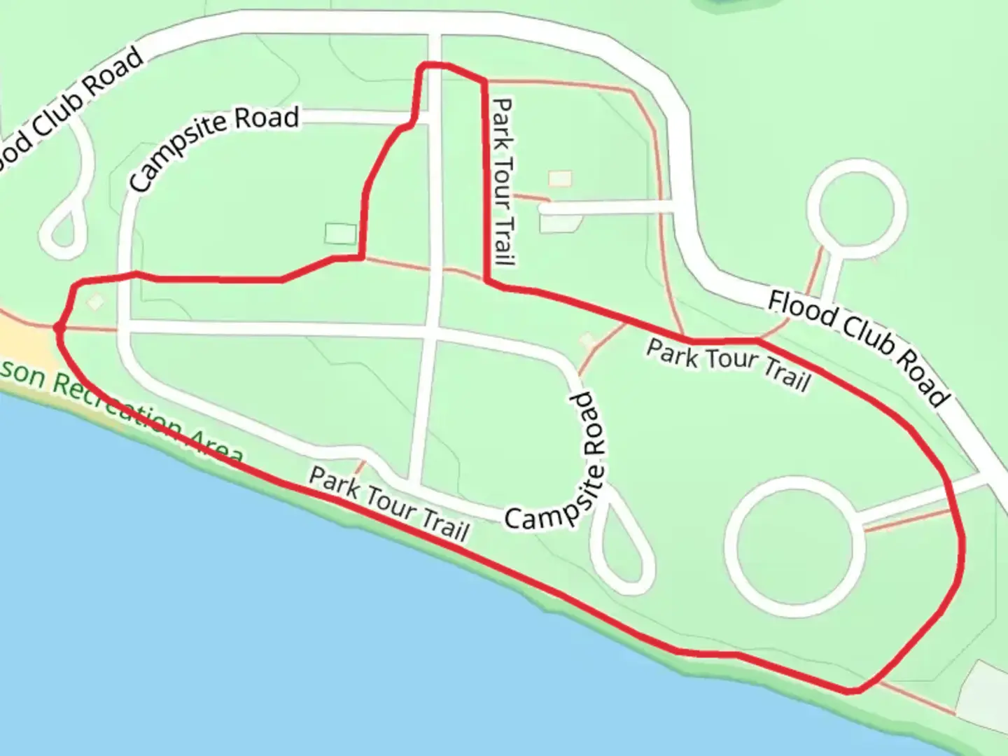 An image depicting the trail Park Tour Loop Trail and its surrounding area.
