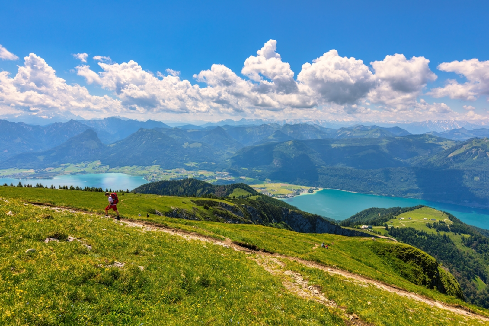 An image depicting the trail Winkl to Mount Schafberg - Sheepmountain and its surrounding area.