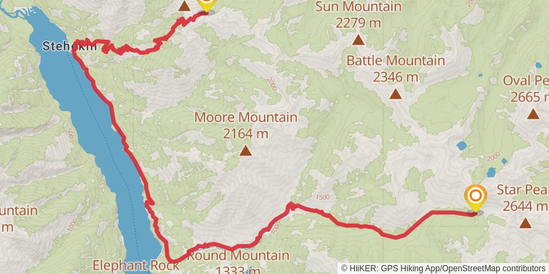 Chelan Summit Trail alt 2 Map