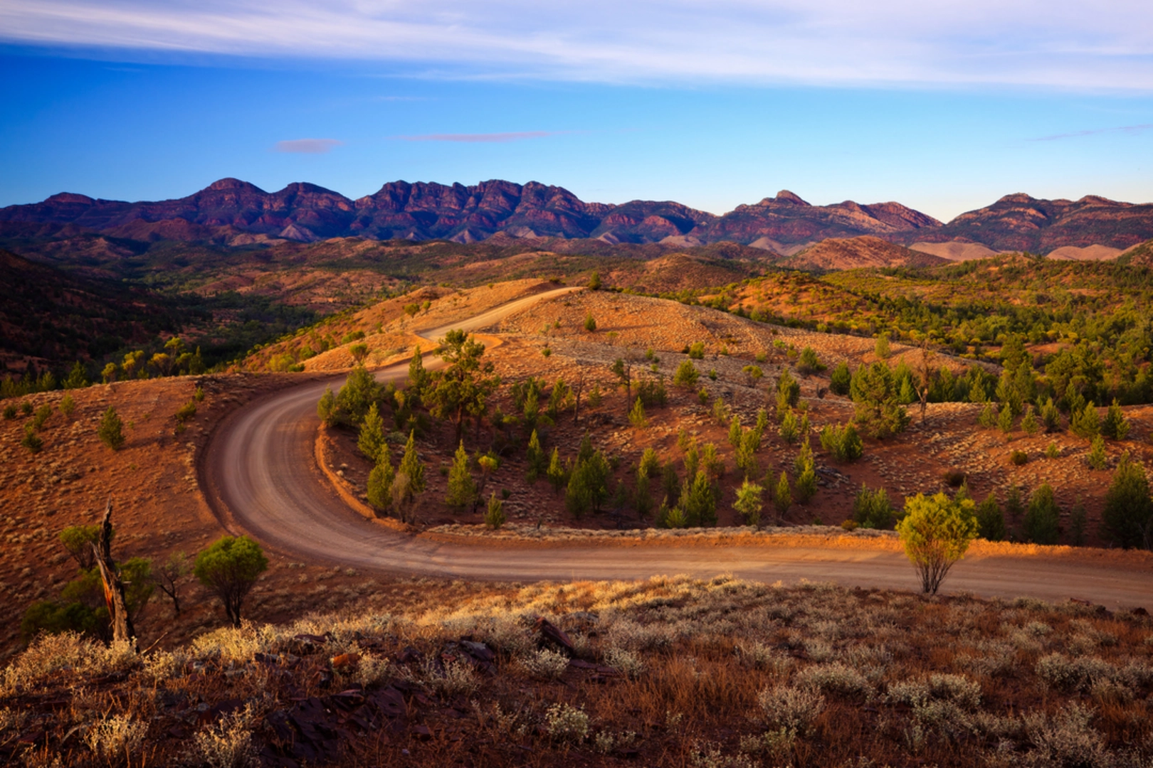 An image depicting the trail Bunyeroo Gorge Hike and its surrounding area.