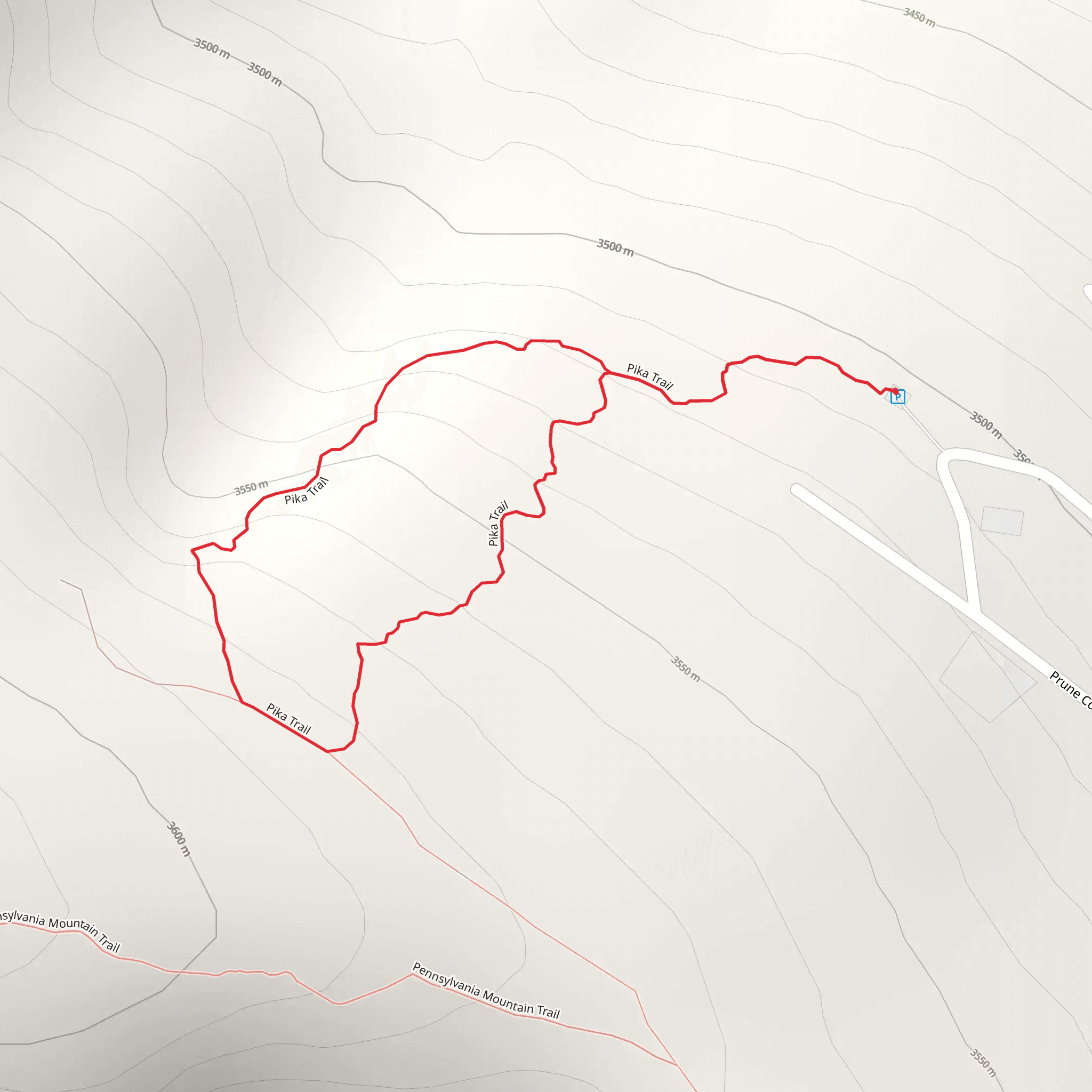 Pika Loop Trail mobile static map