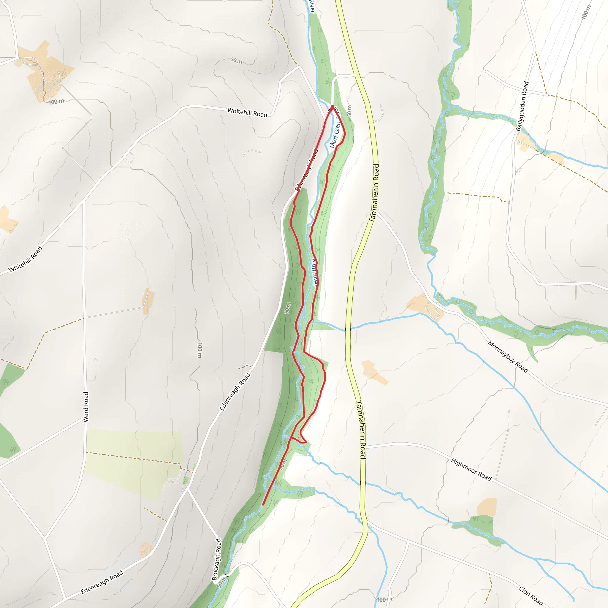 Muff Glen Forest Walk mobile static map