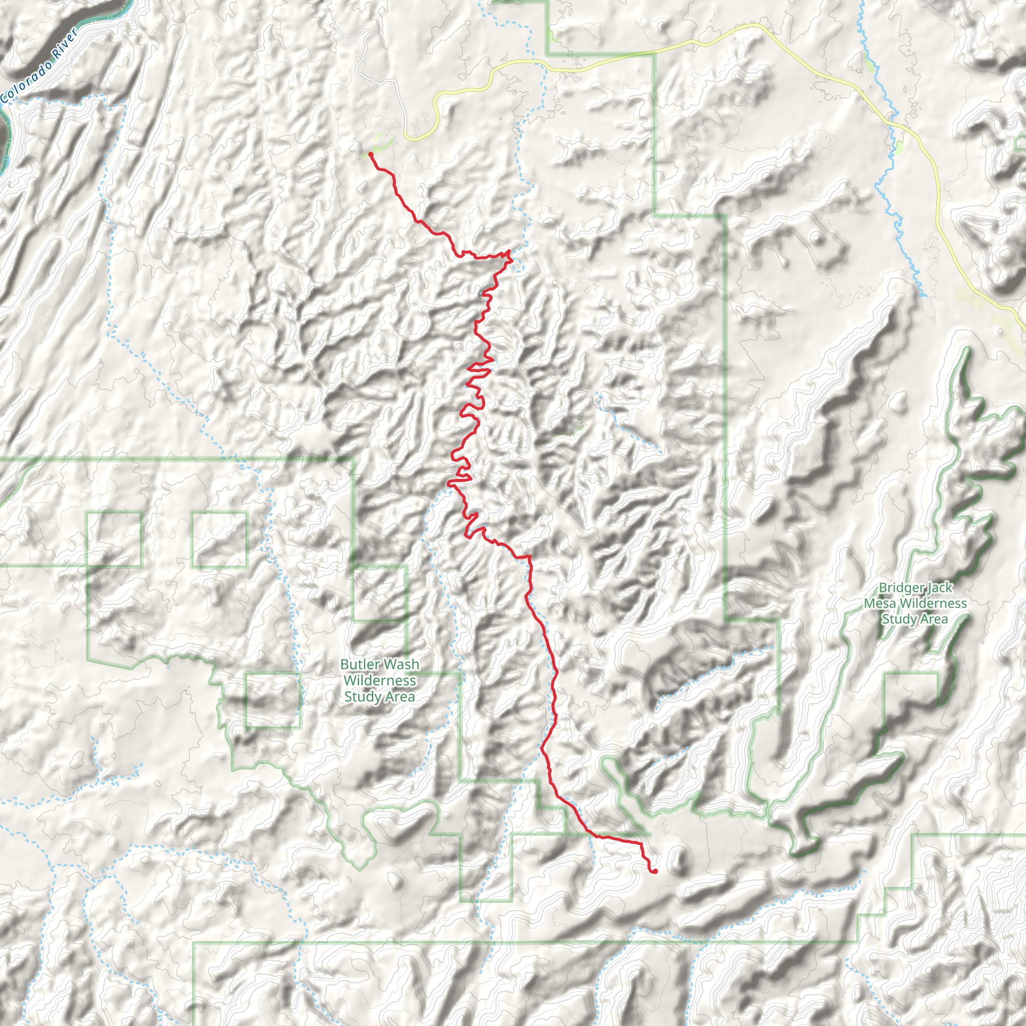 Salt Creek Trail mobile static map
