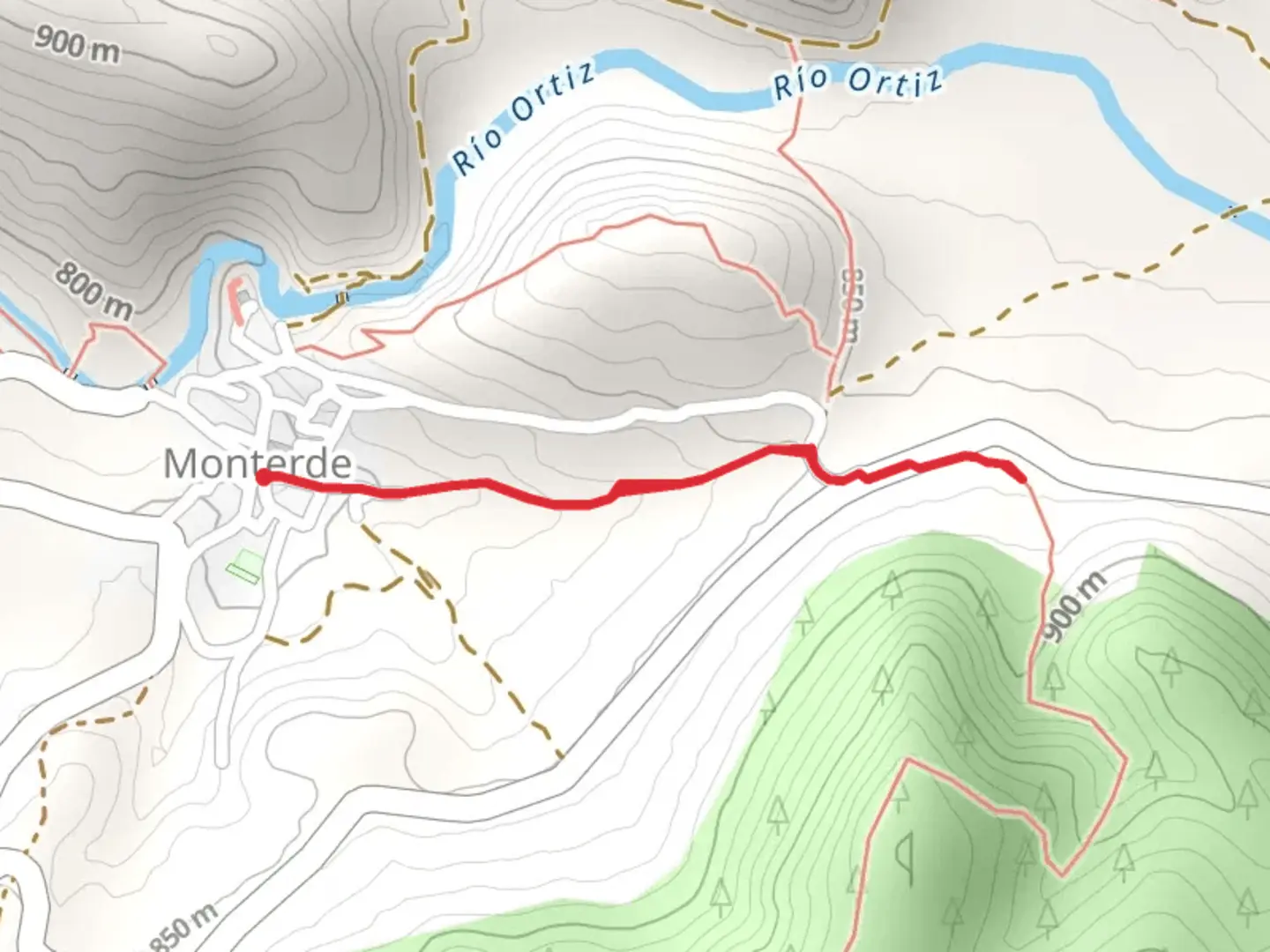 An image depicting the trail Monterde - Hermitage of San Roque SL Z 47 and its surrounding area.