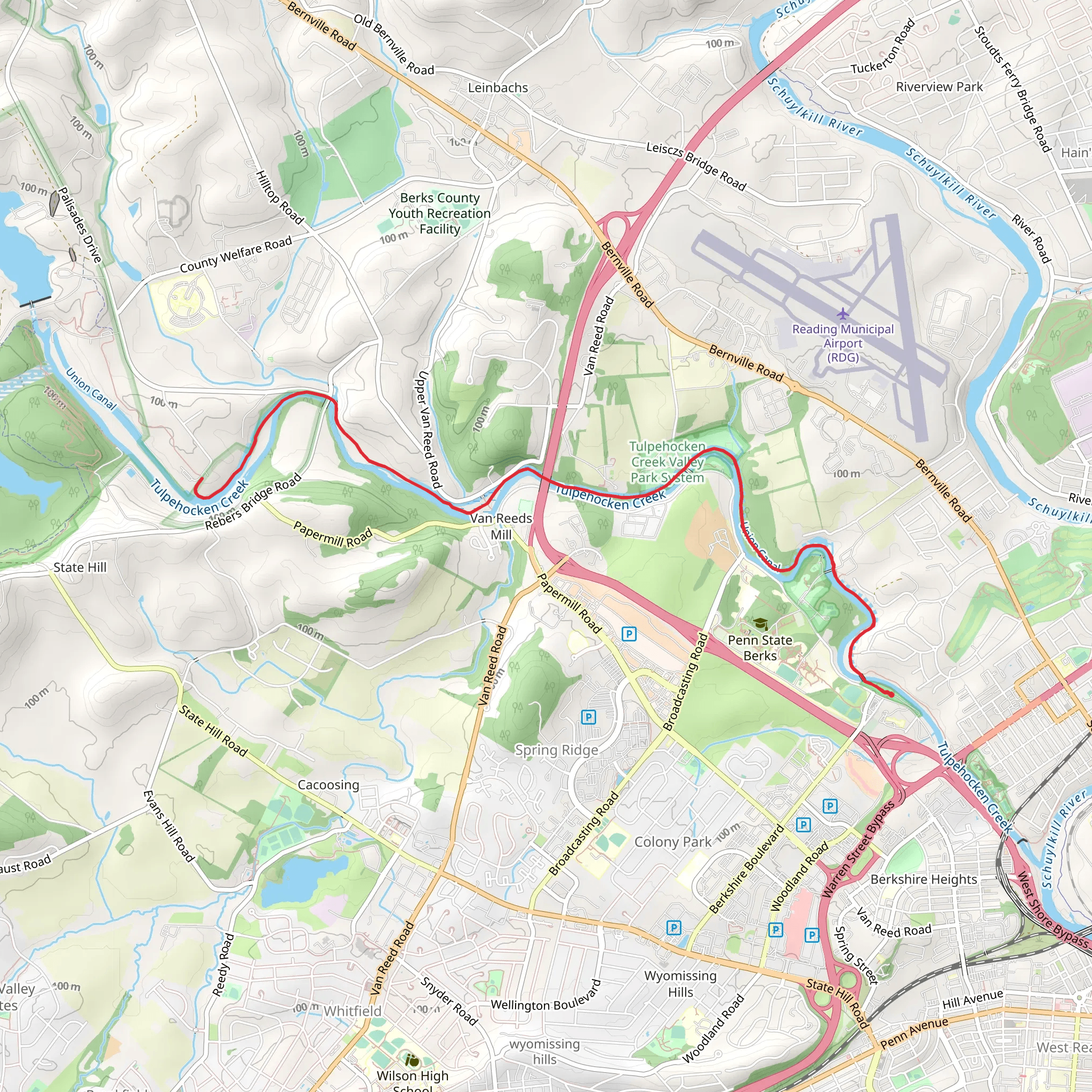 Tulpehocken Creek - Red Bridge Park mobile static map