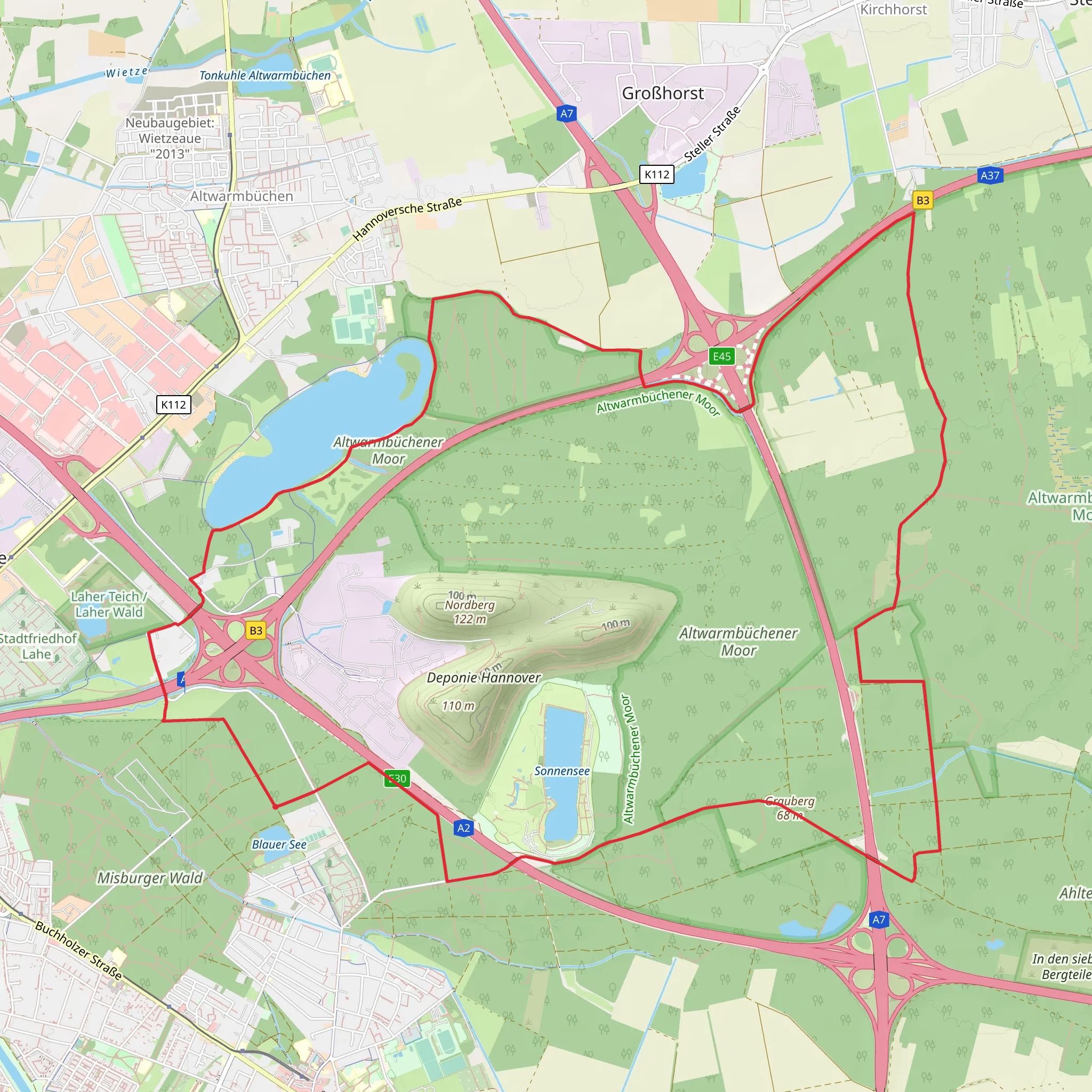 Altwarmbuchener Moor Loop mobile static map