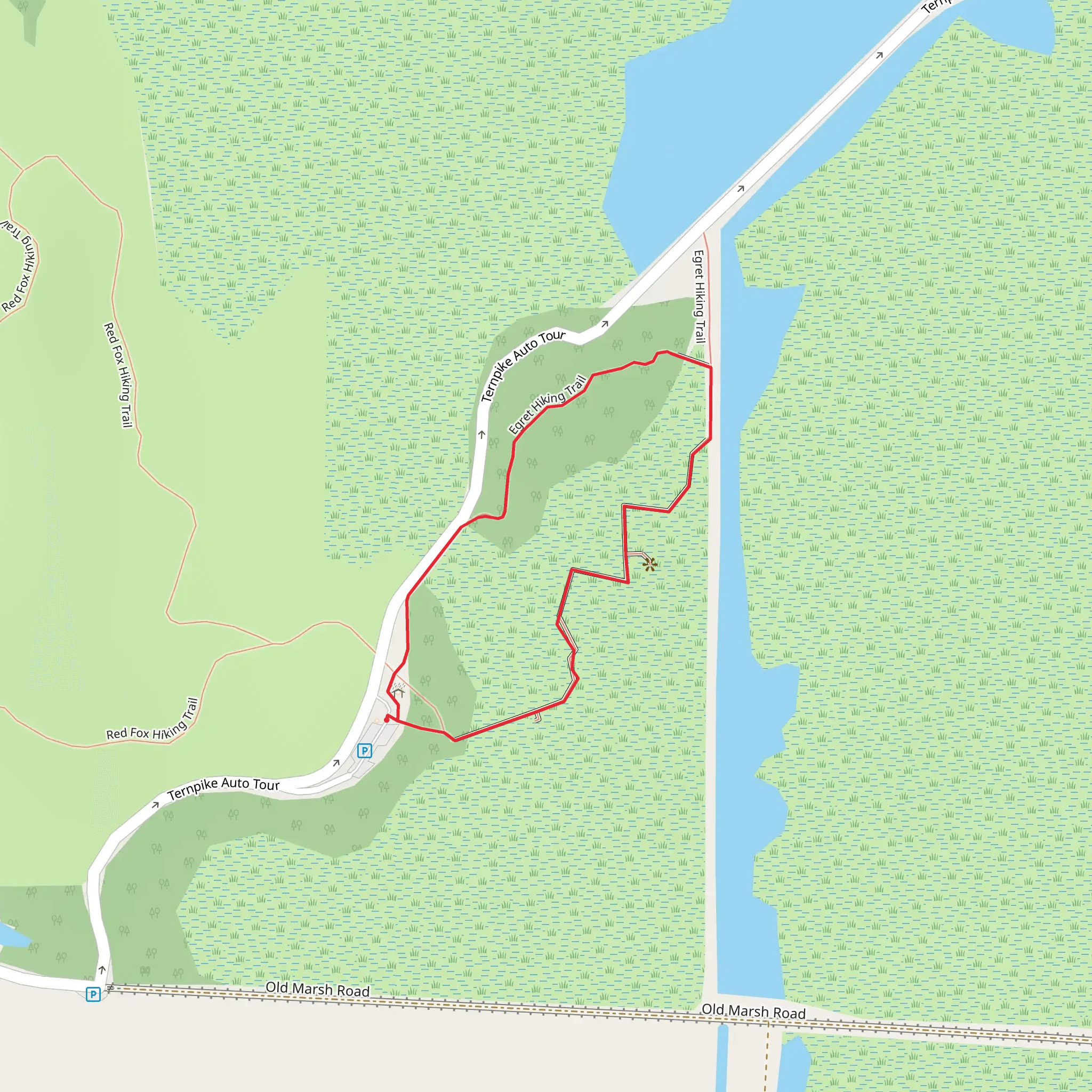 Egret Hiking Loop Trail mobile static map