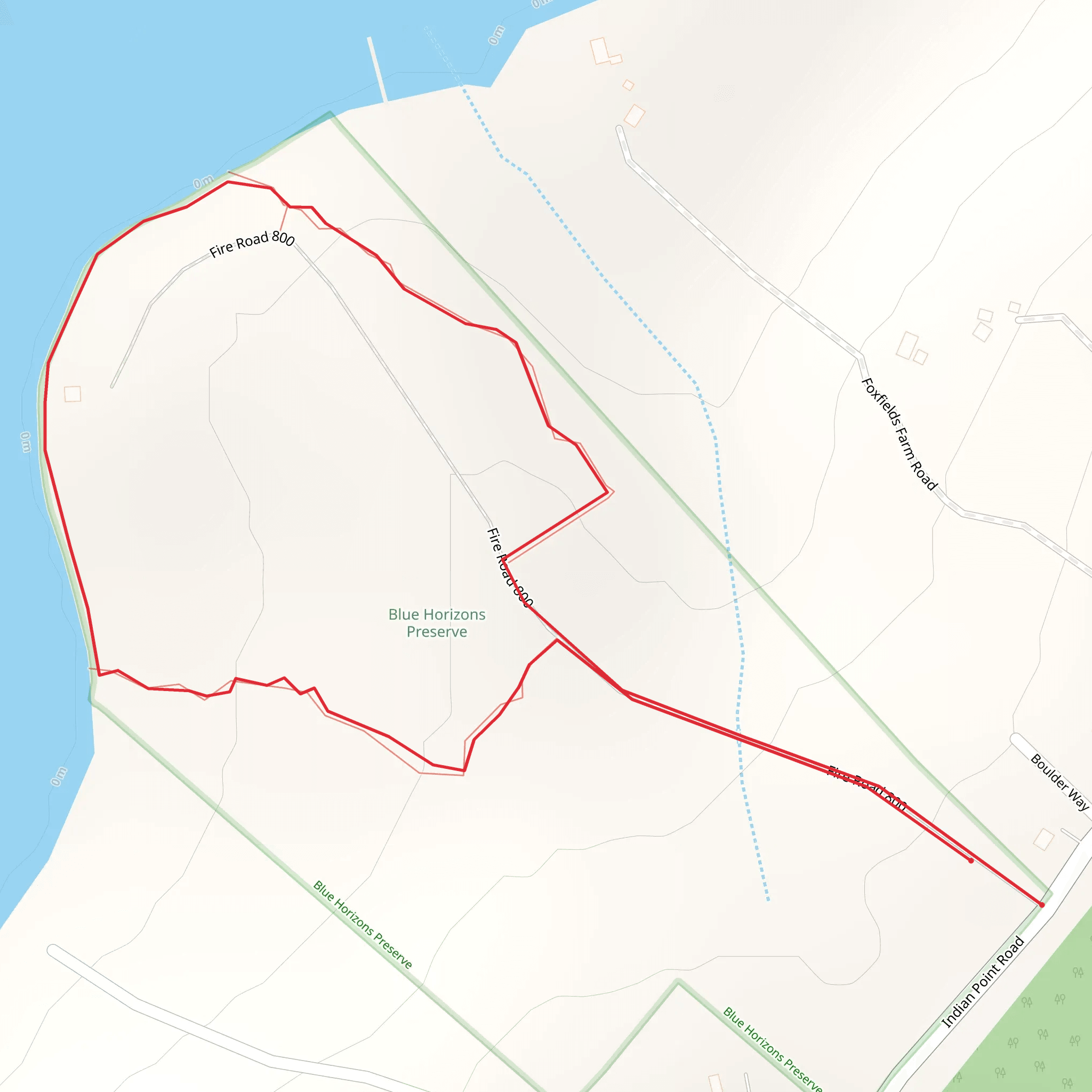 Clark Cove Loop from Indian Point Road mobile static map