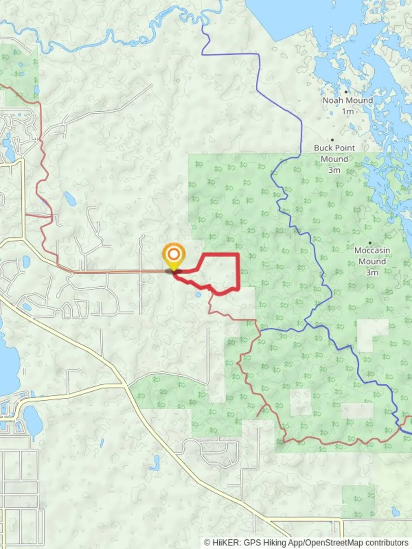 An image depicting the trail Florida and East Loop Trail and its surrounding area.