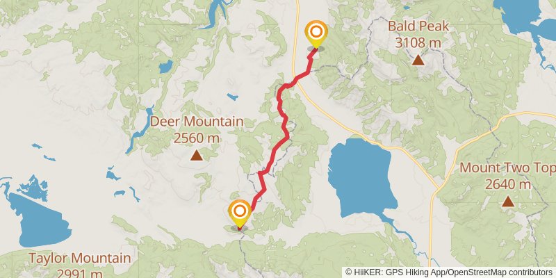 Continental Divide Trail - Montana And Idaho stage 6 Map