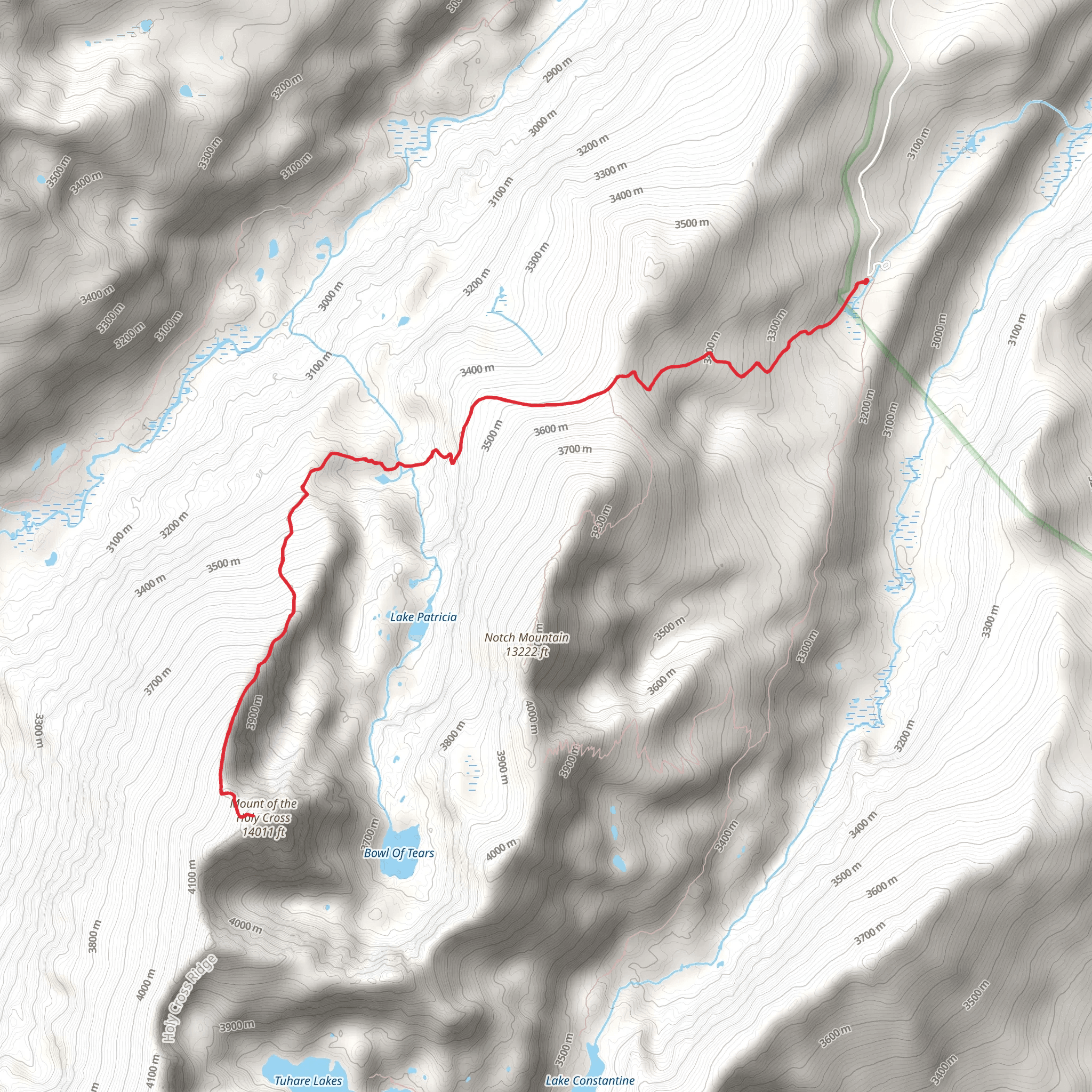 Mount of the Holy Cross Trail mobile static map