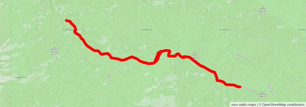 Southwestern Horseshoe Trail stage 123 Map
