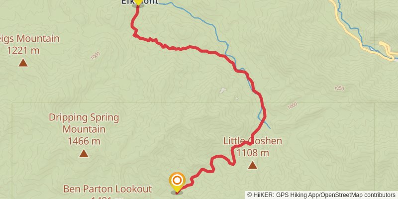 Jakes Creek via Miry Ridge Trail and Appalachian Trail stage 3 Map