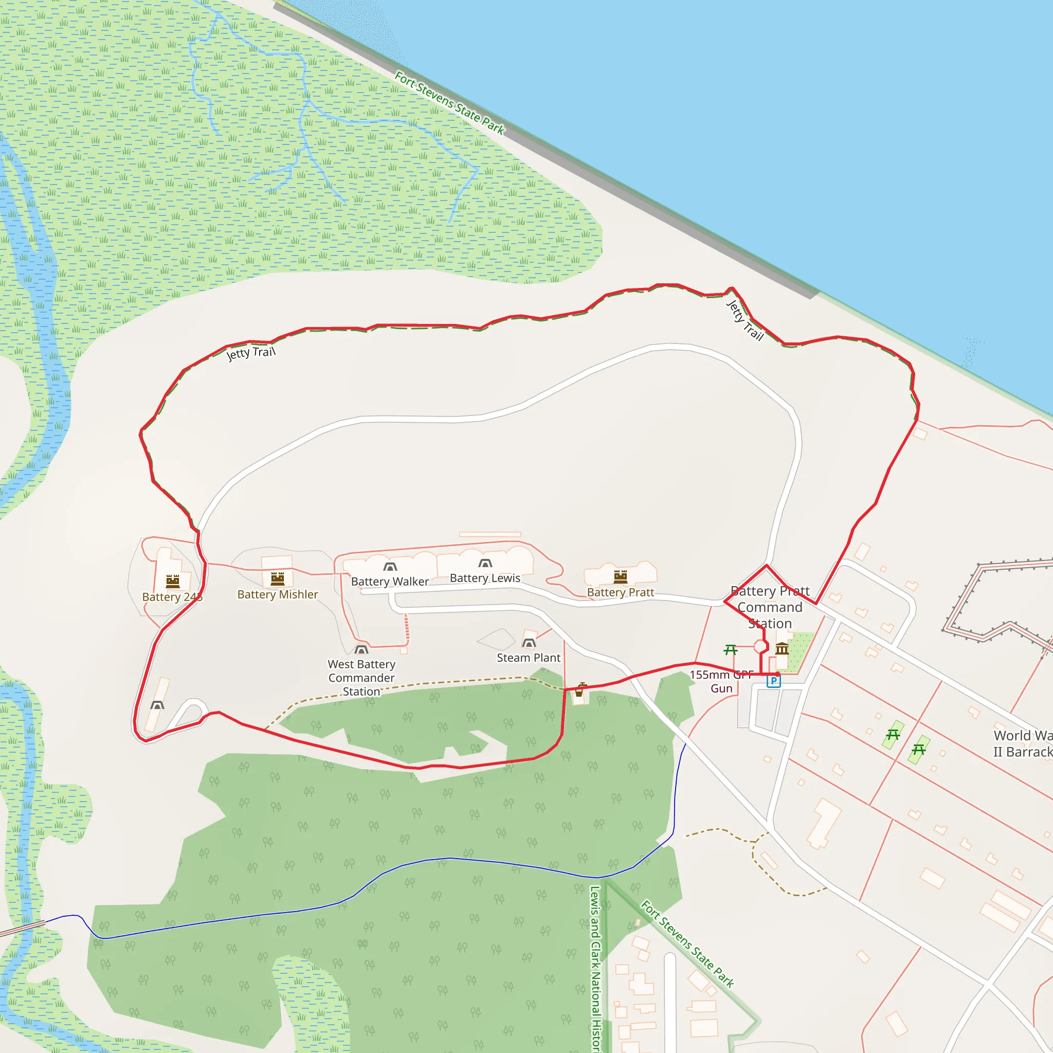 Ford Stevens Memorial Rose Garden Loop mobile static map