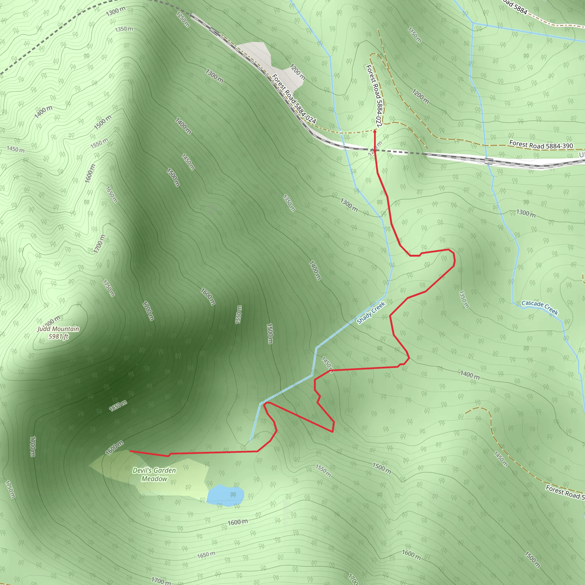 Devil's Garden Trail mobile static map