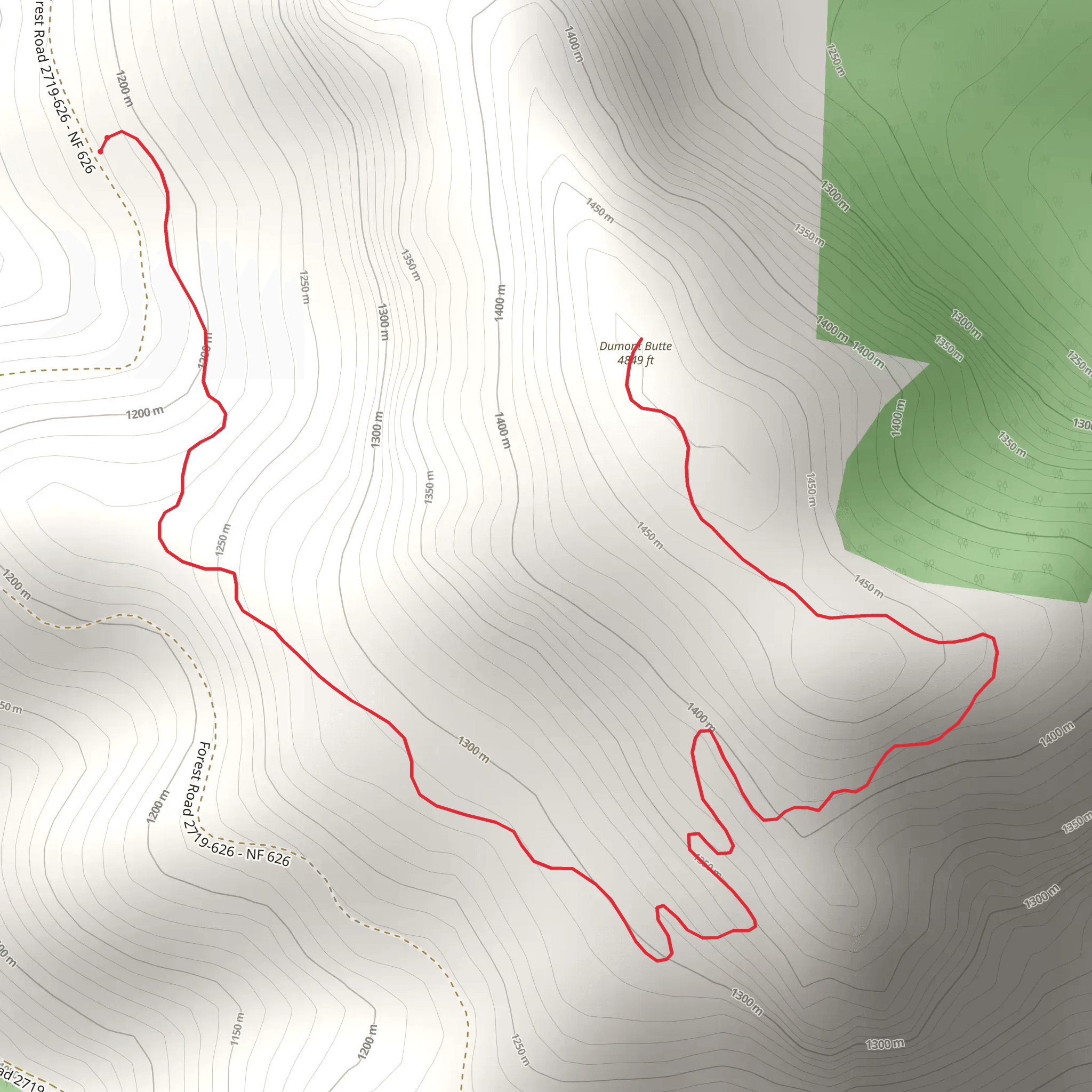 Big Squaw Trail mobile static map