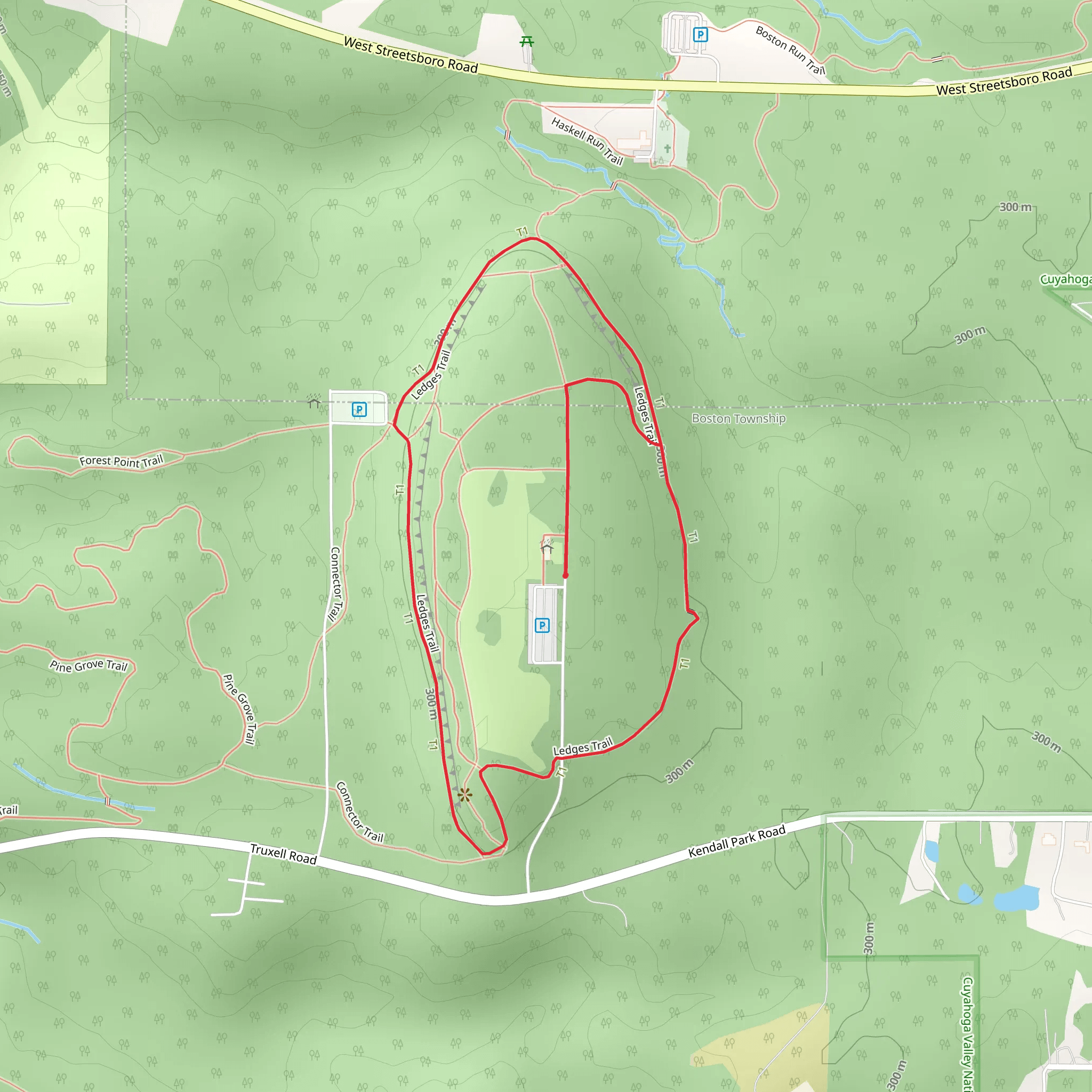 Cuyahoga Valley Ledges Trail mobile static map