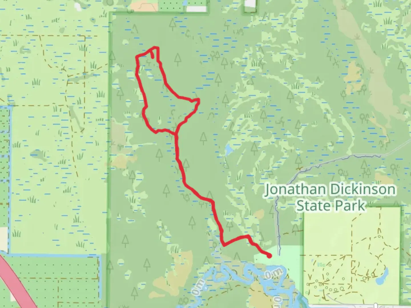 An image depicting the trail Kitchen Creek Loop and its surrounding area.