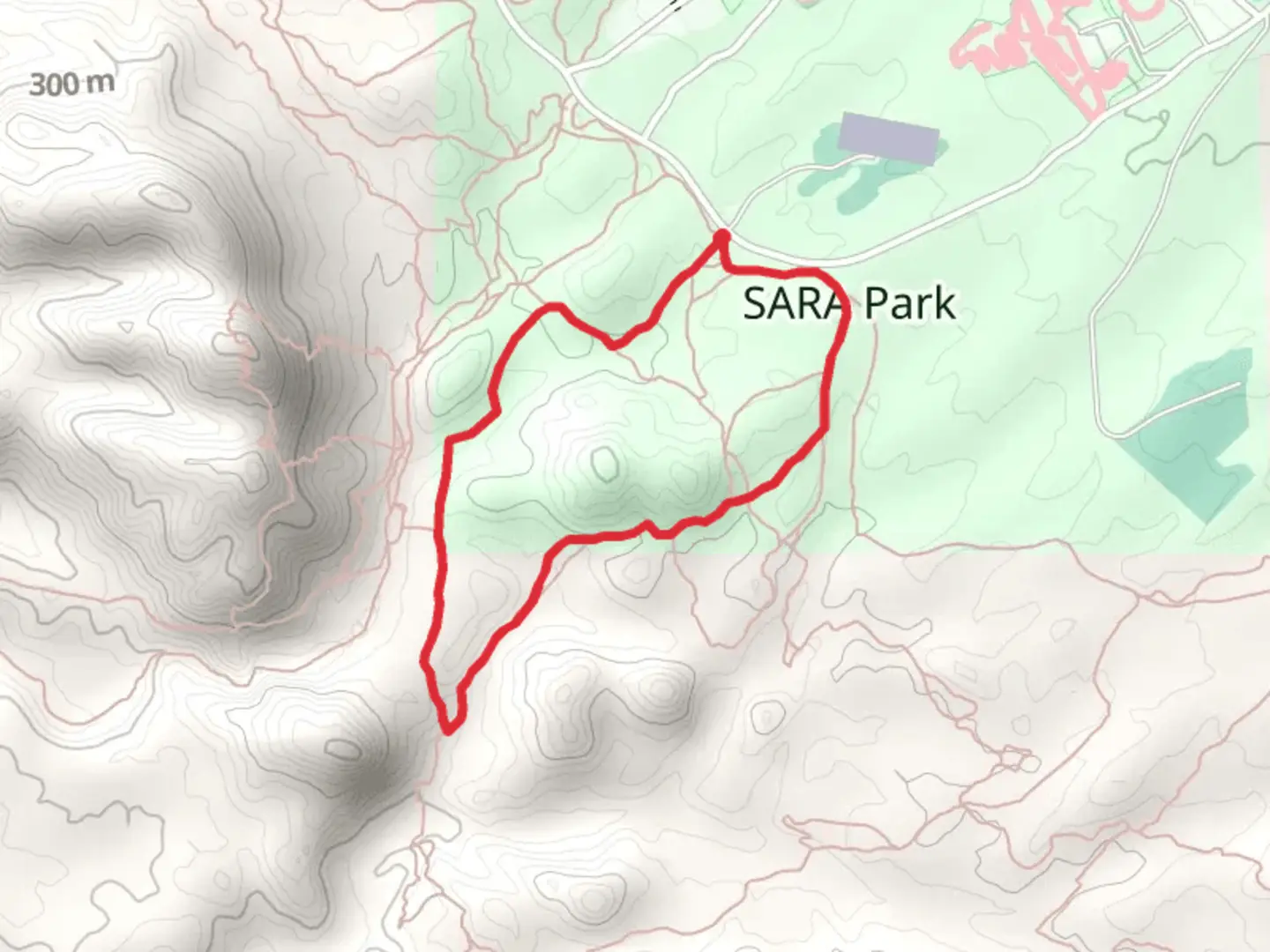 An image depicting the trail Watershed and Sonny's Loop Trail and its surrounding area.