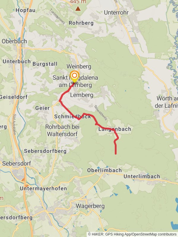 St Magdalena - M7 Waldwanderweg Trail mobile static map