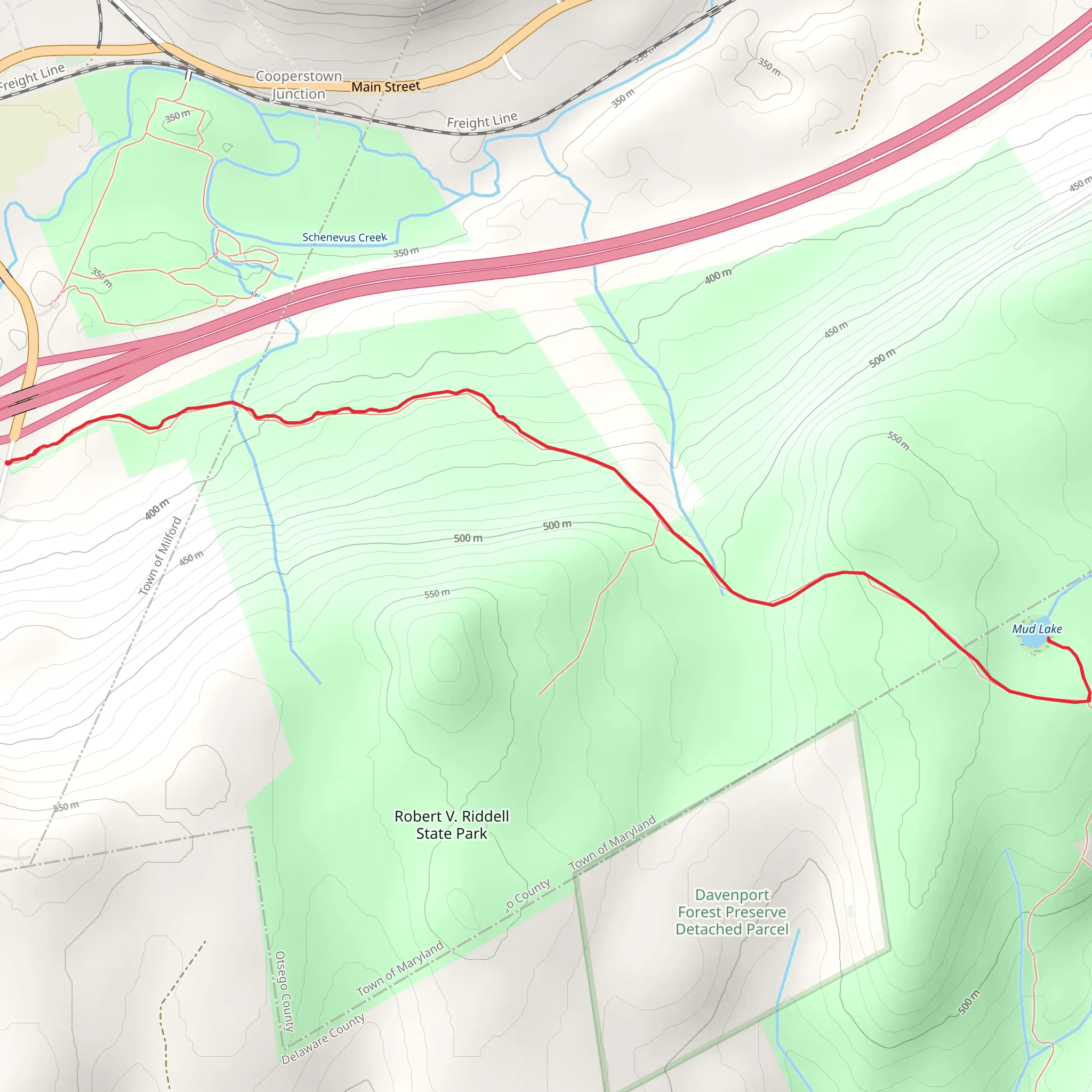 Mud Lake from Gersoni Road mobile static map