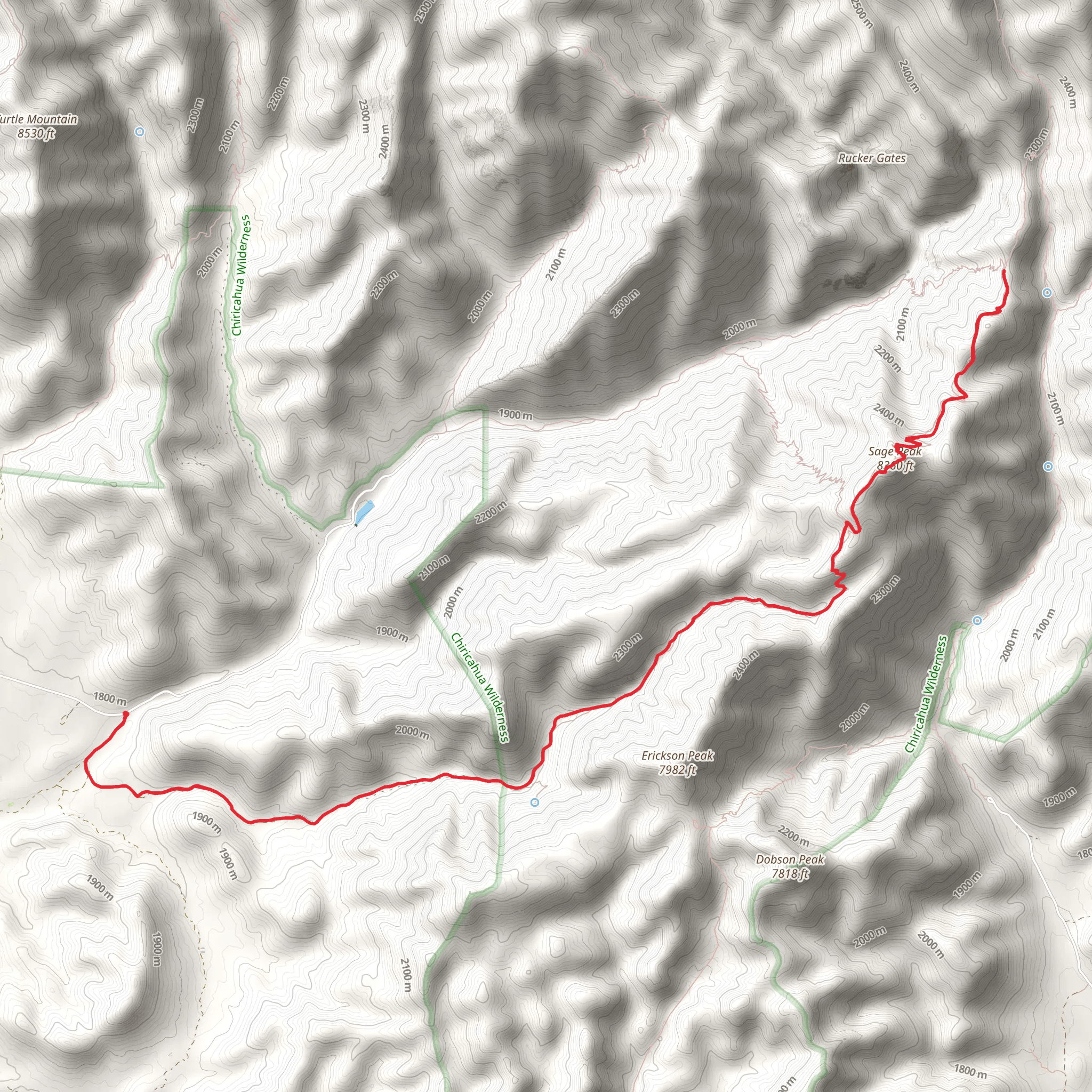 Red Rock Canyon Trail mobile static map
